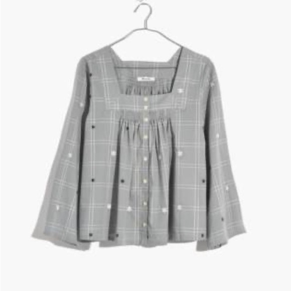 Madewell EmbroideredSwing Blouse Top - Picture 4 of 13